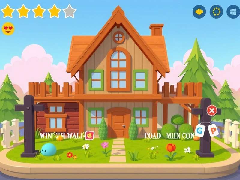 Quaint Abode Constructor gameplay showing home construction